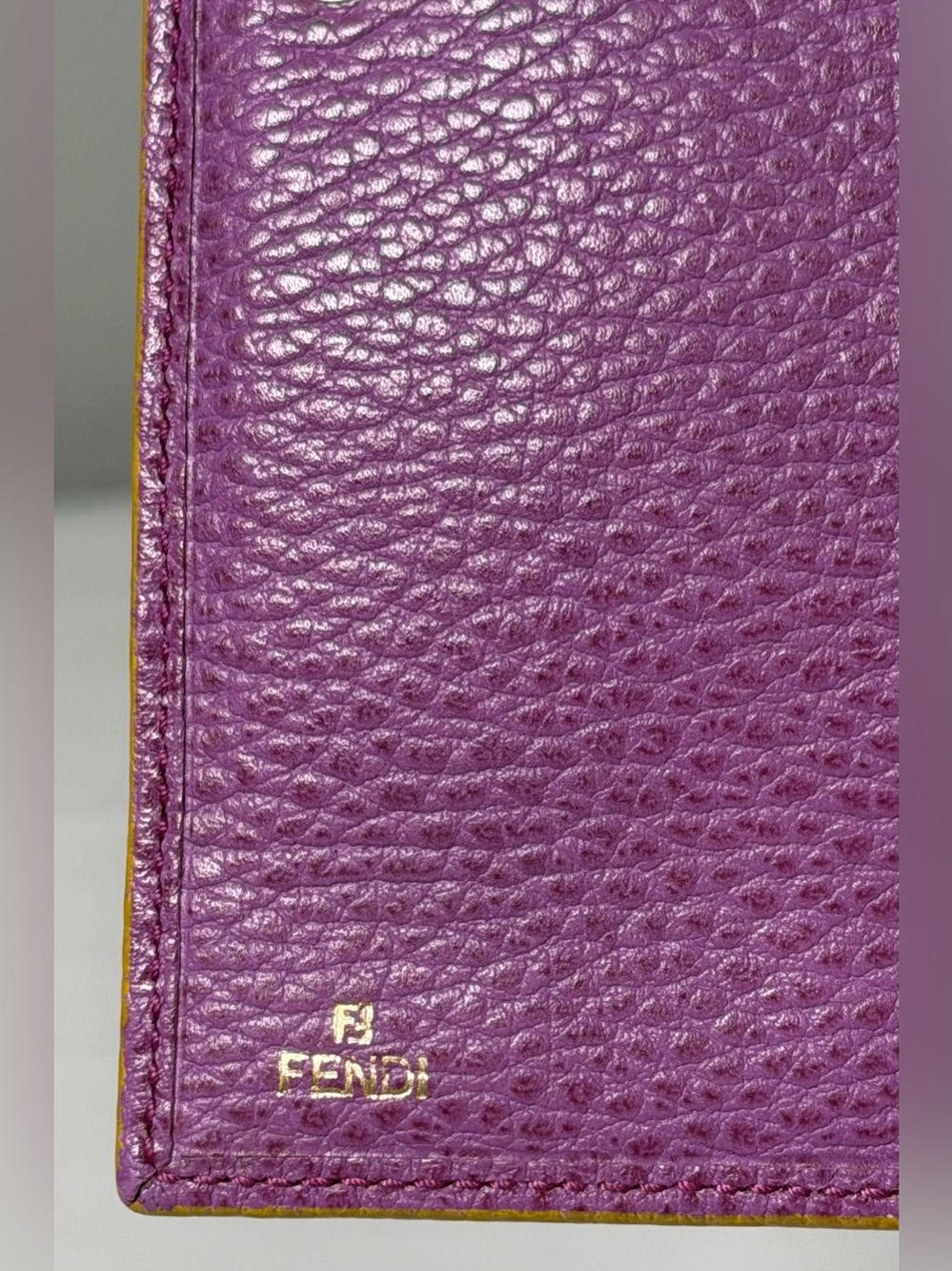 Fendi purple pebbled leather wallet - Picture 6 of 16